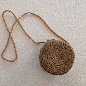 NEW Tan Woven Crossbody Bag